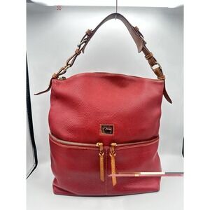 Dooney & Bourke Pink Pebble Dillen Leather Hobo Shoulder Bag